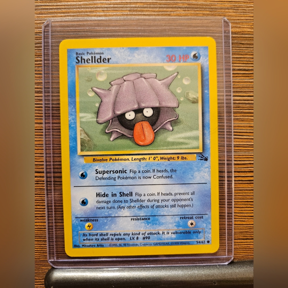 Pokemon Fossil Shellder 54/62 Trading Card